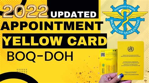 bureau of quarantine yellow card online appointment|How to Apply Yellow Card for Vaccination in .